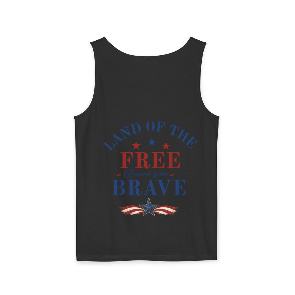 Patriotic Tank Top – "Red, White and Country" Vintage Truck | "Land of the Free" 4th of July Tank