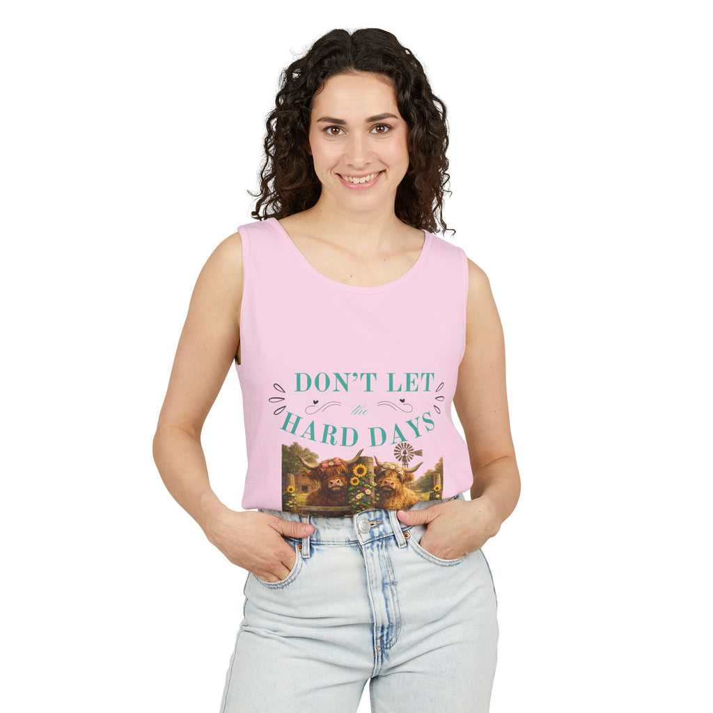 Don’t Let Hard Days Win Tank Top — Motivational Floral Graphic Tank