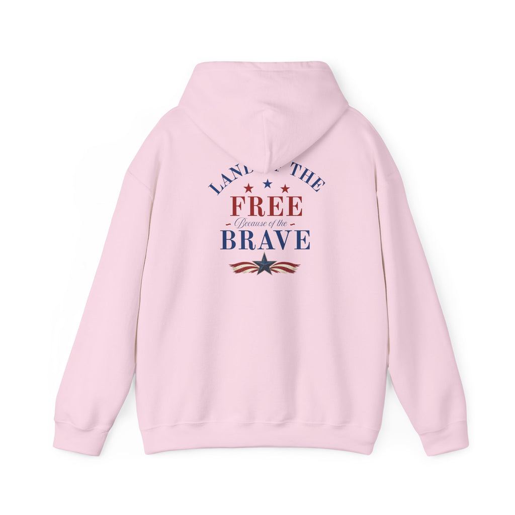 Patriotic Truck Hoodie — "Red White Country" / "Land of the Free, Home of the Brave"