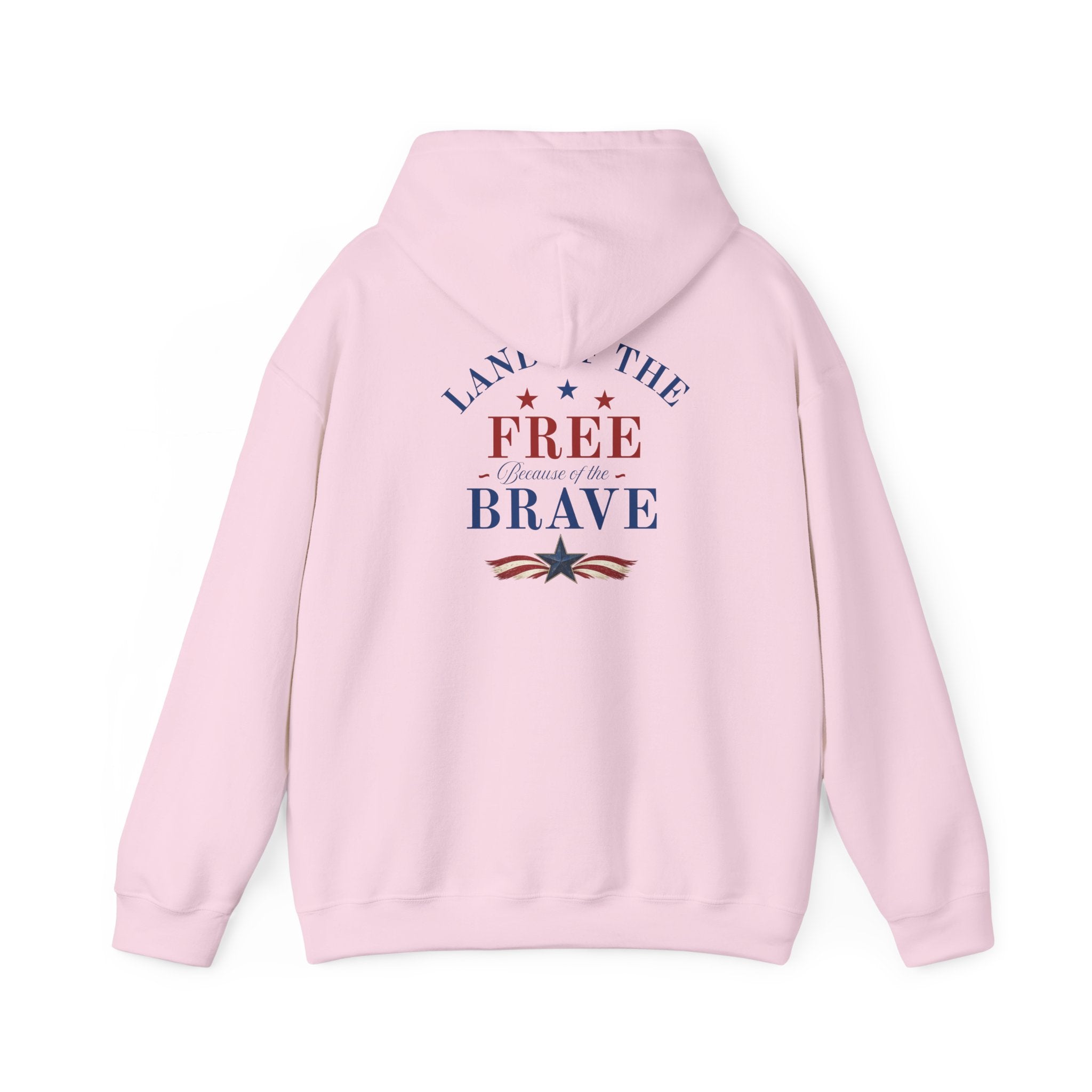 Patriotic Truck Hoodie — "Red White Country" / "Land of the Free, Home of the Brave"