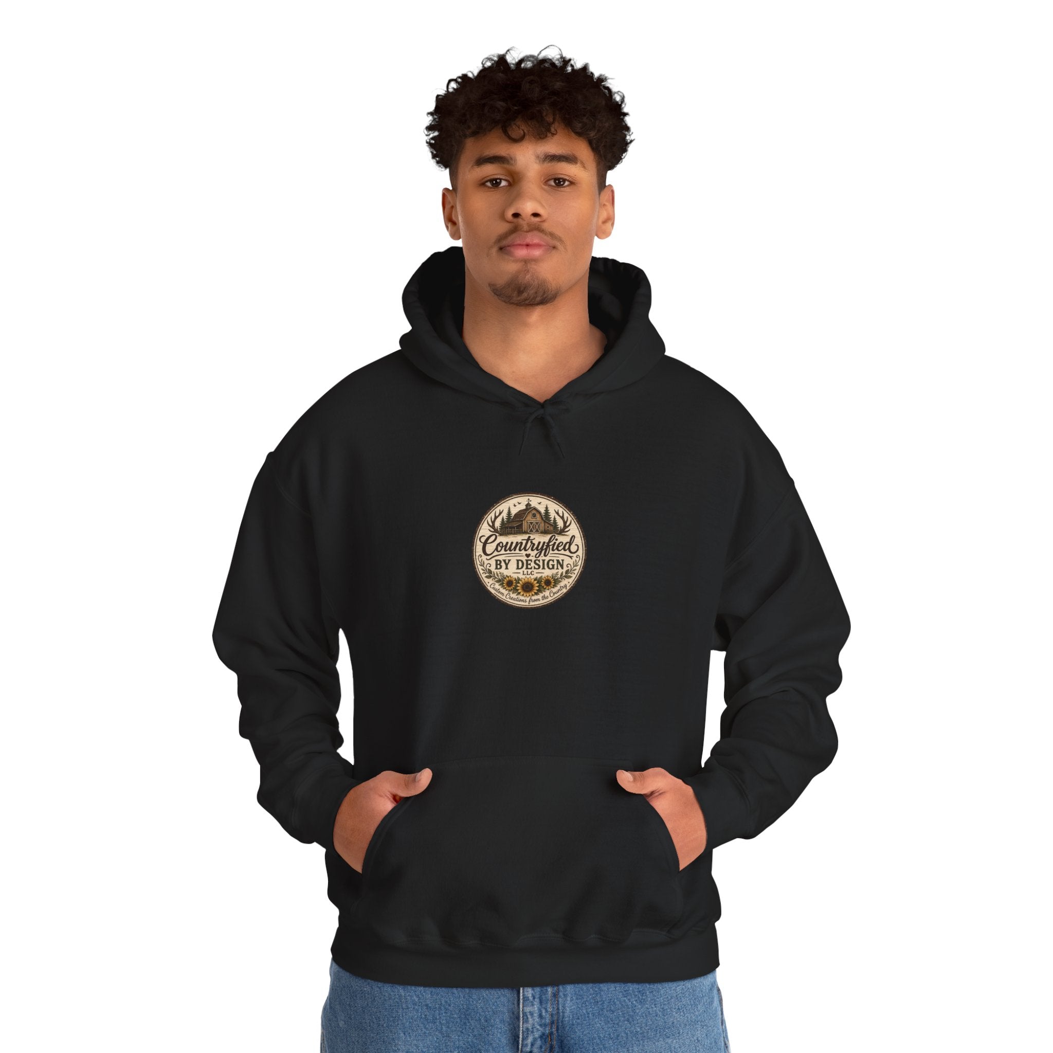 Outdoor Patch Hoodie - 'Campcrafted By Design' Vintage Mountain Emblem