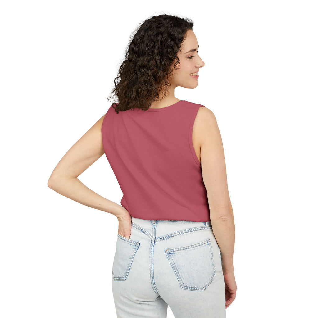 Dandelion Pink Cowboy Boots Tank Top — Floral Western Summer Tee