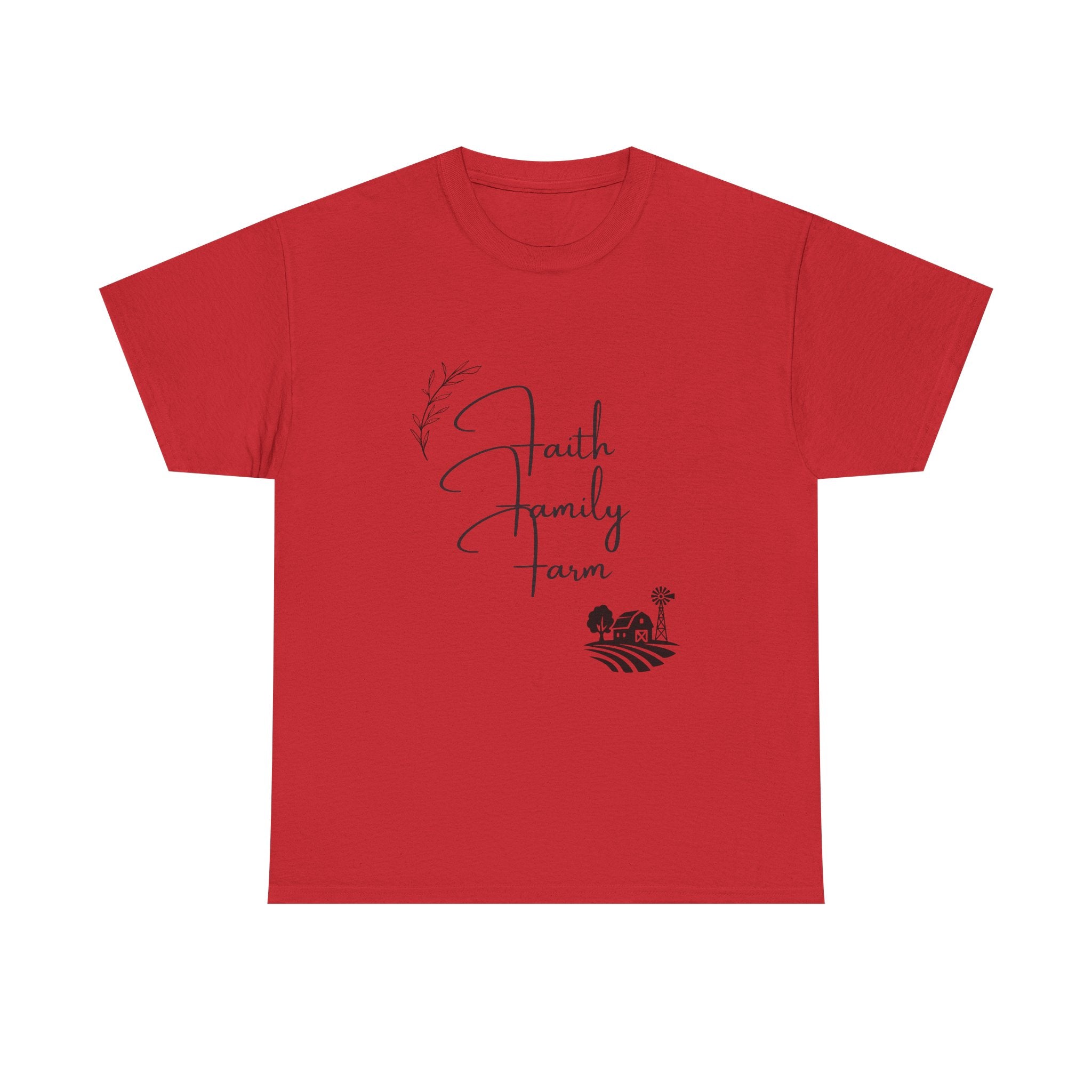 Faith Family Farm T-Shirt — Rustic Farmhouse Scripture Tee