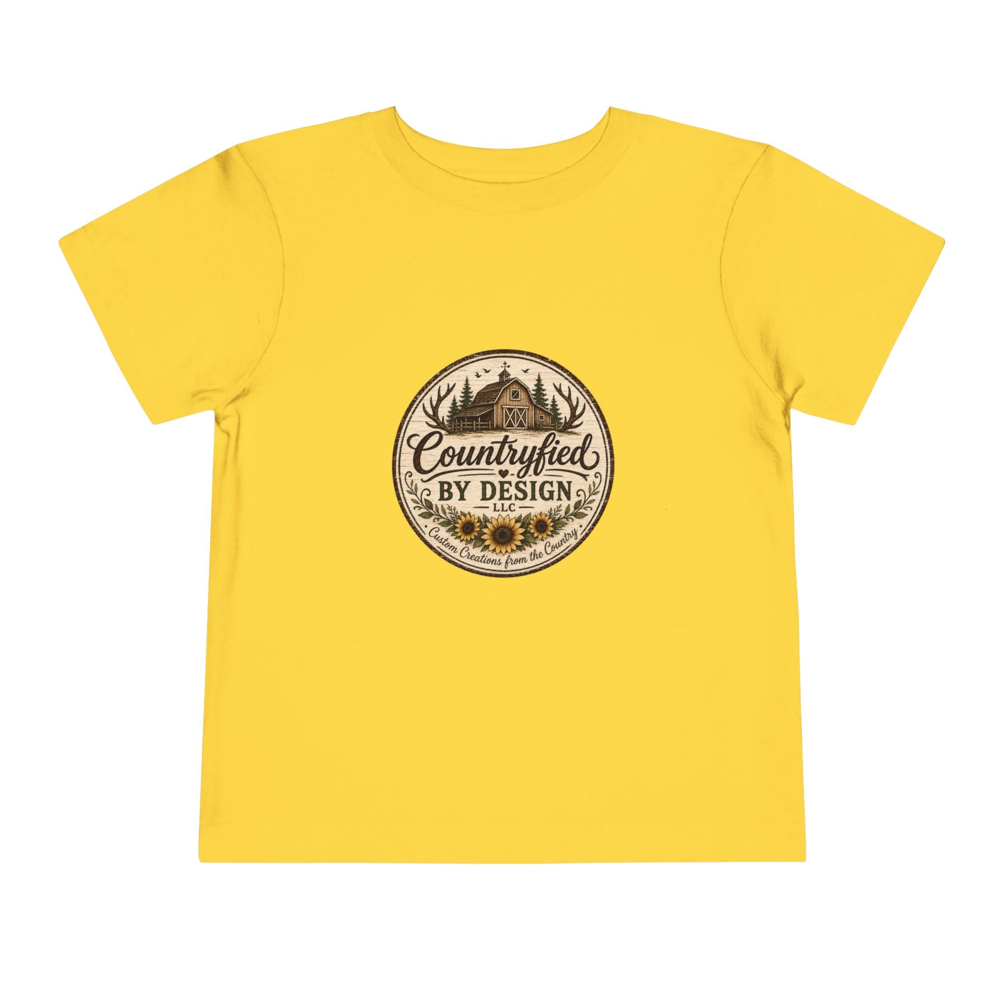 Toddler Tee — “Countryfied by Design” Rustic Farmhouse Graphic