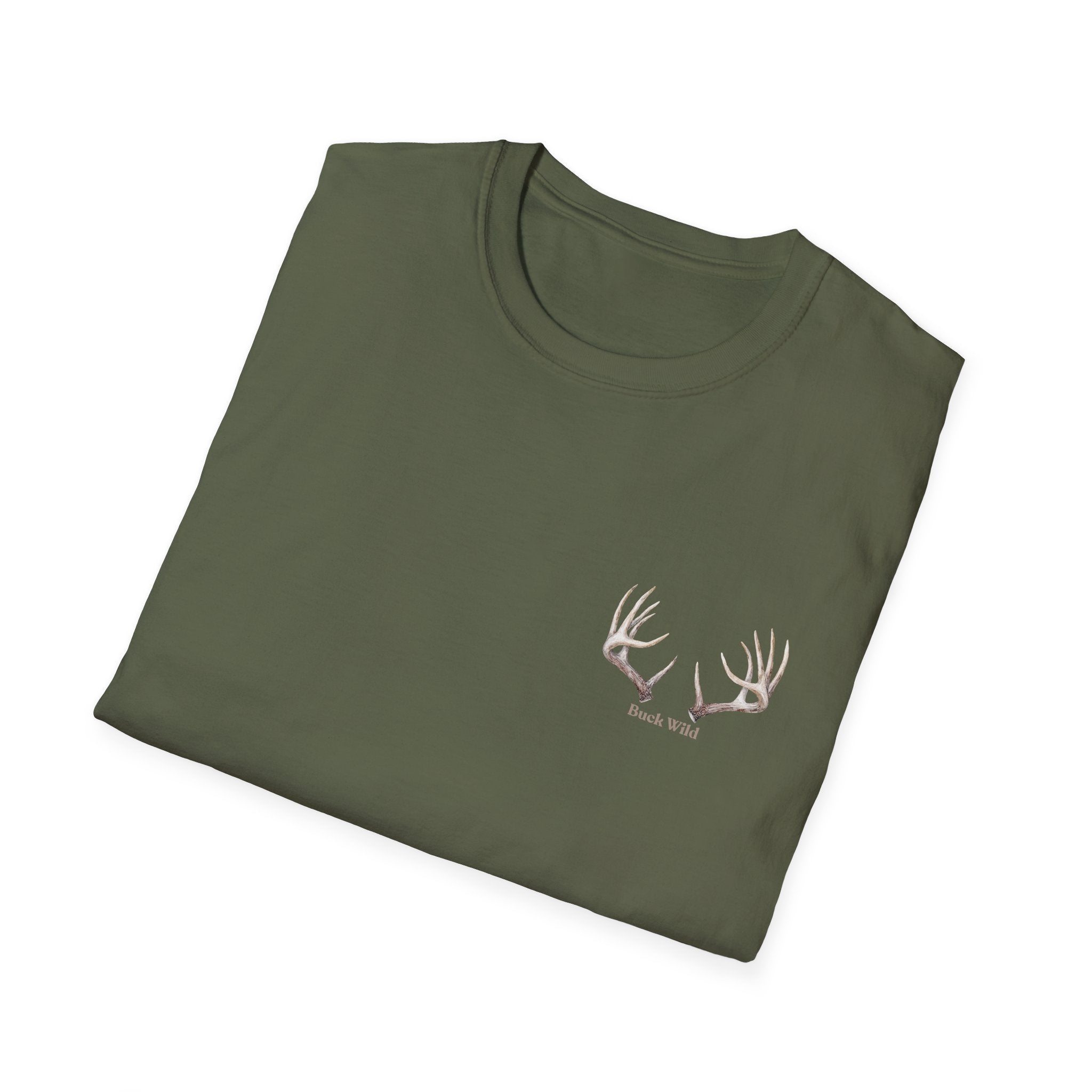 Elk Buck Antlers Graphic T-Shirt — Wildlife Hunting Nature Tee