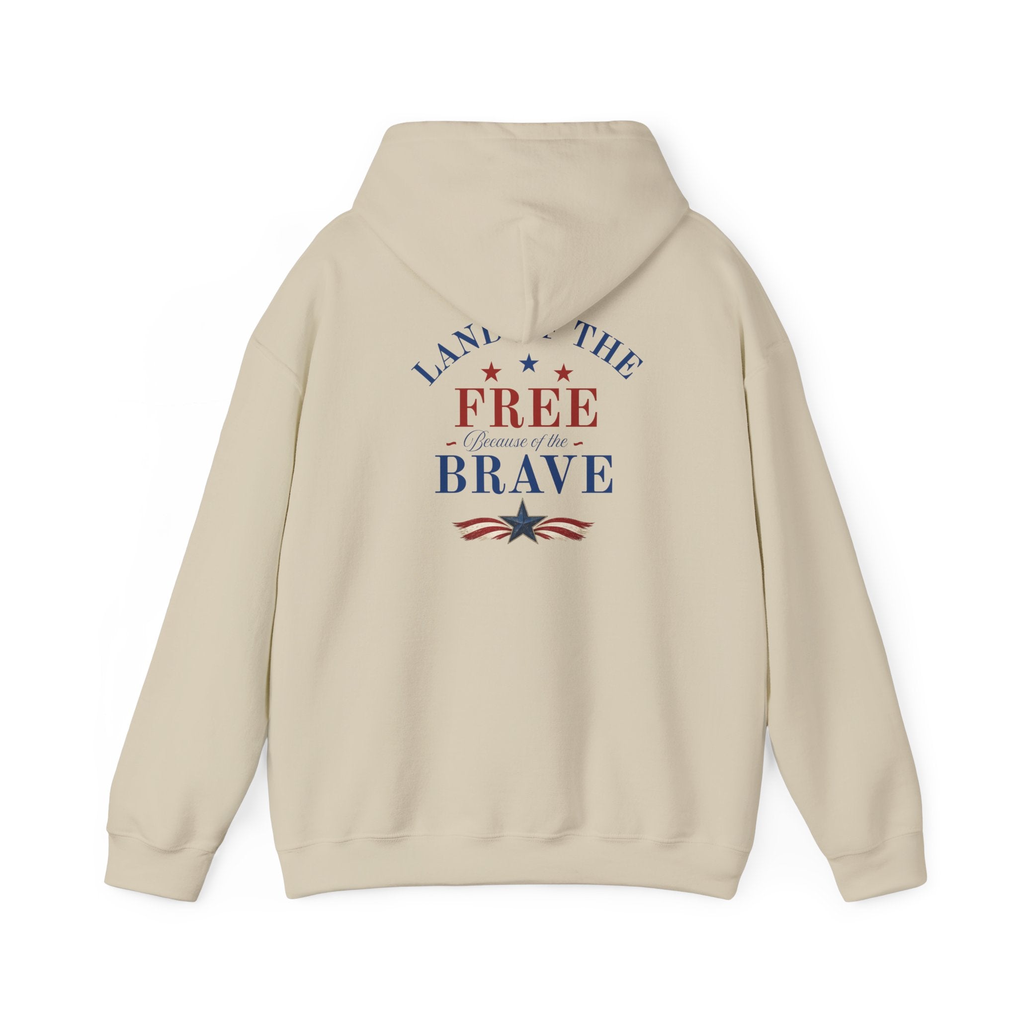 Patriotic Truck Hoodie — "Red White Country" / "Land of the Free, Home of the Brave"
