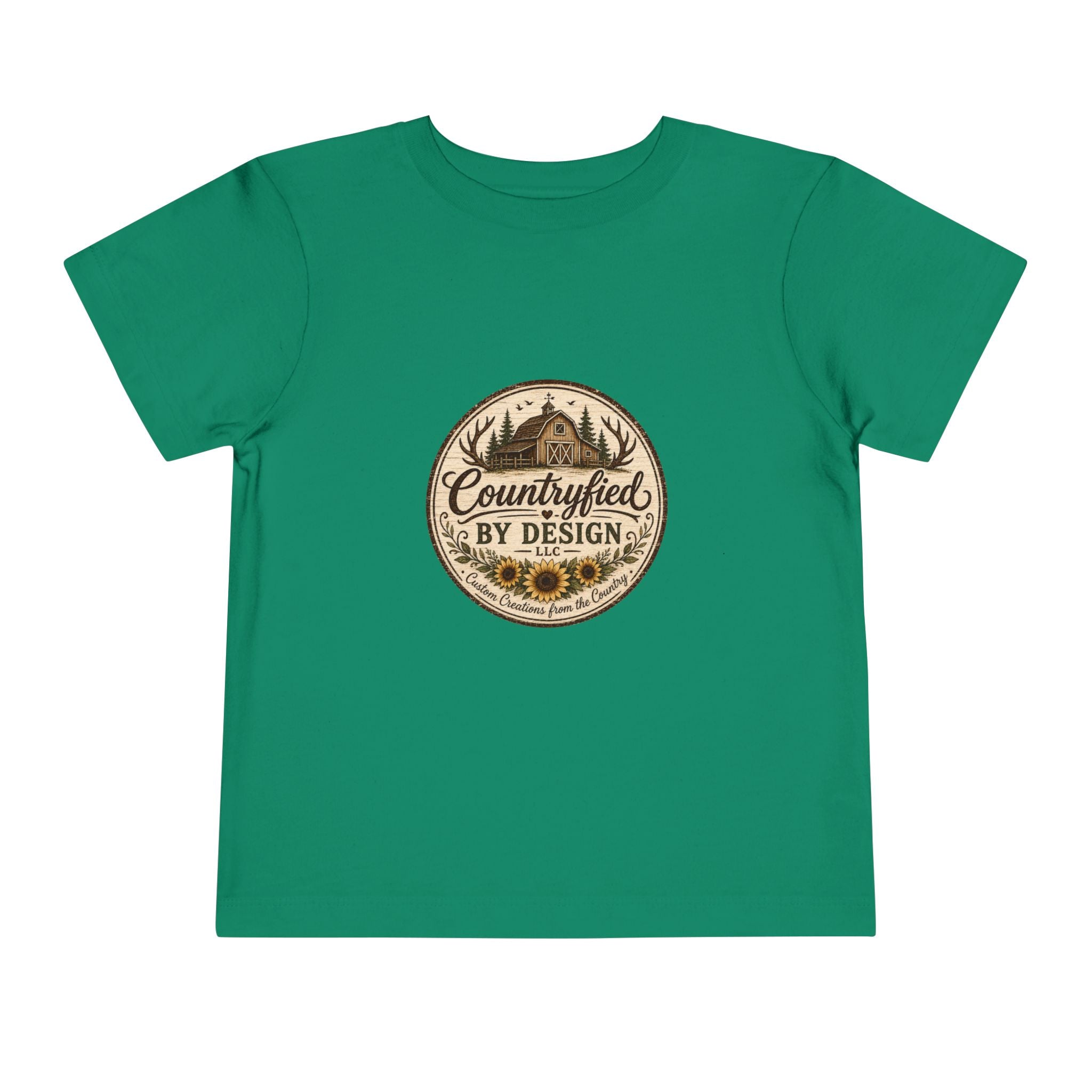 Toddler Tee — “Countryfied by Design” Rustic Farmhouse Graphic