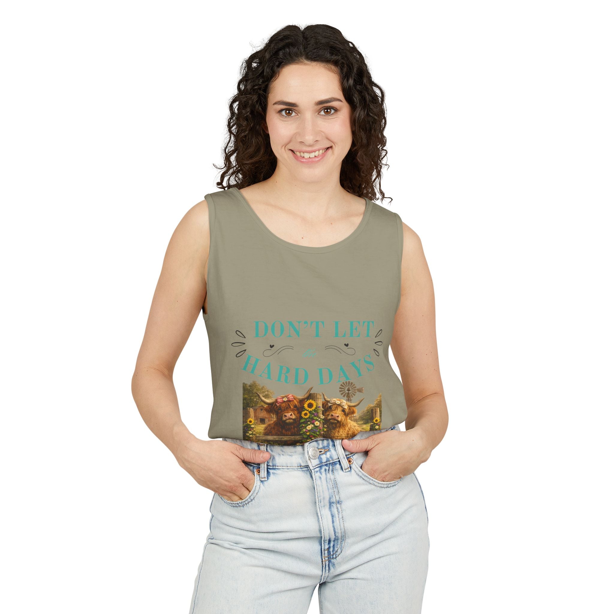 Don’t Let Hard Days Win Tank Top — Motivational Floral Graphic Tank