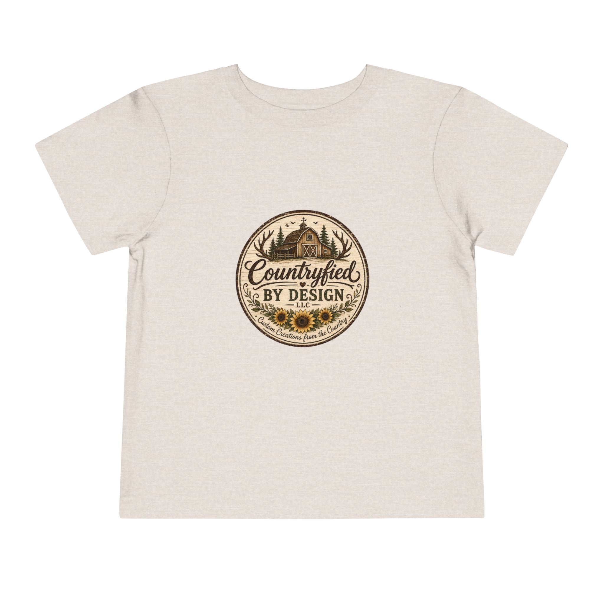 Toddler Tee — “Countryfied by Design” Rustic Farmhouse Graphic