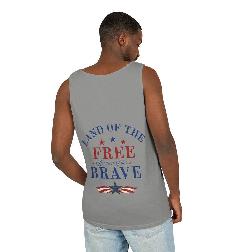 Patriotic Tank Top – "Red, White and Country" Vintage Truck | "Land of the Free" 4th of July Tank