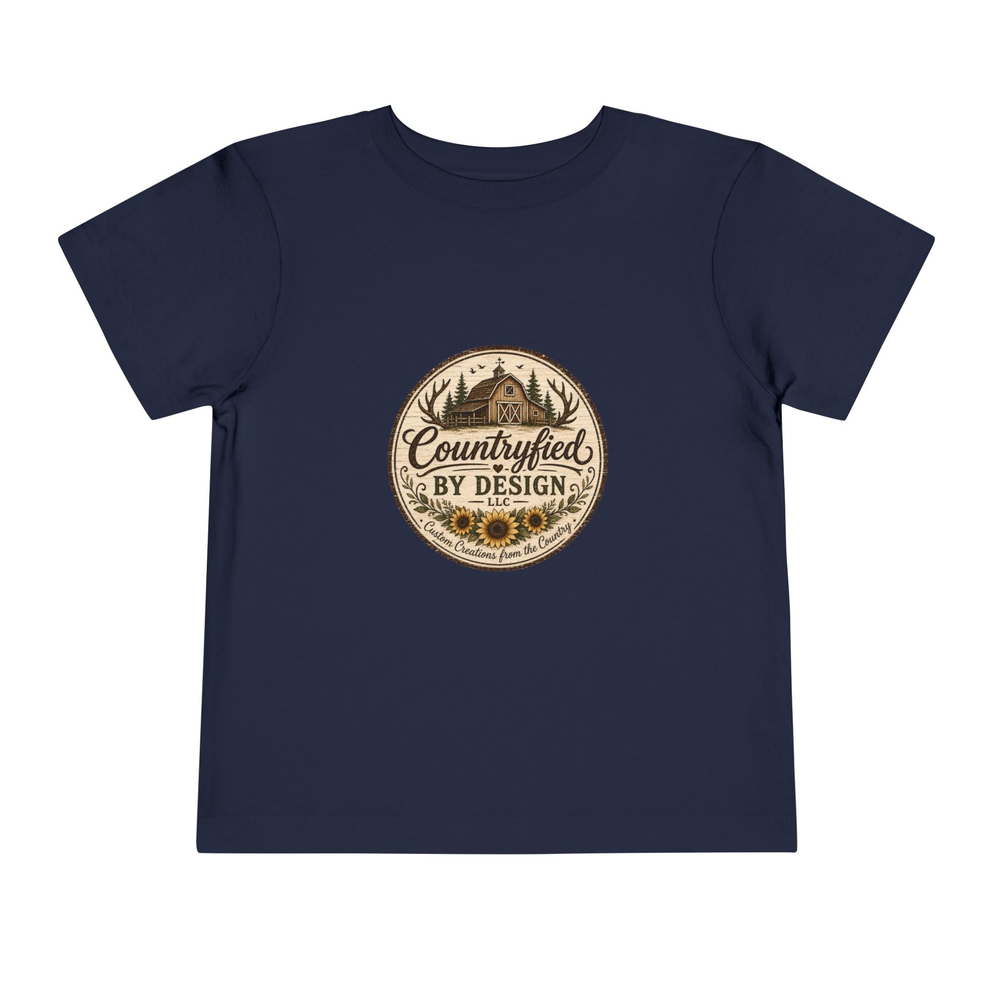 Toddler Tee — “Countryfied by Design” Rustic Farmhouse Graphic