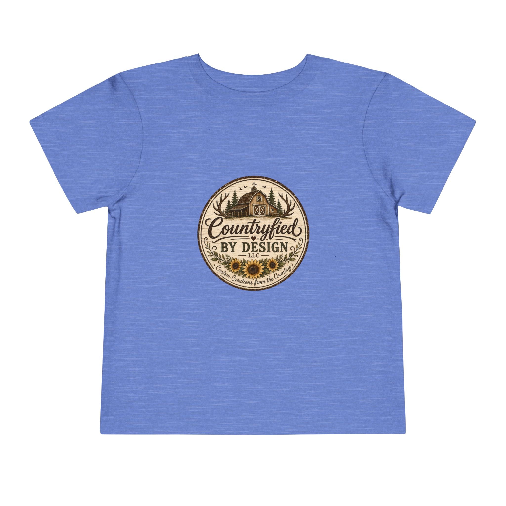 Toddler Tee — “Countryfied by Design” Rustic Farmhouse Graphic