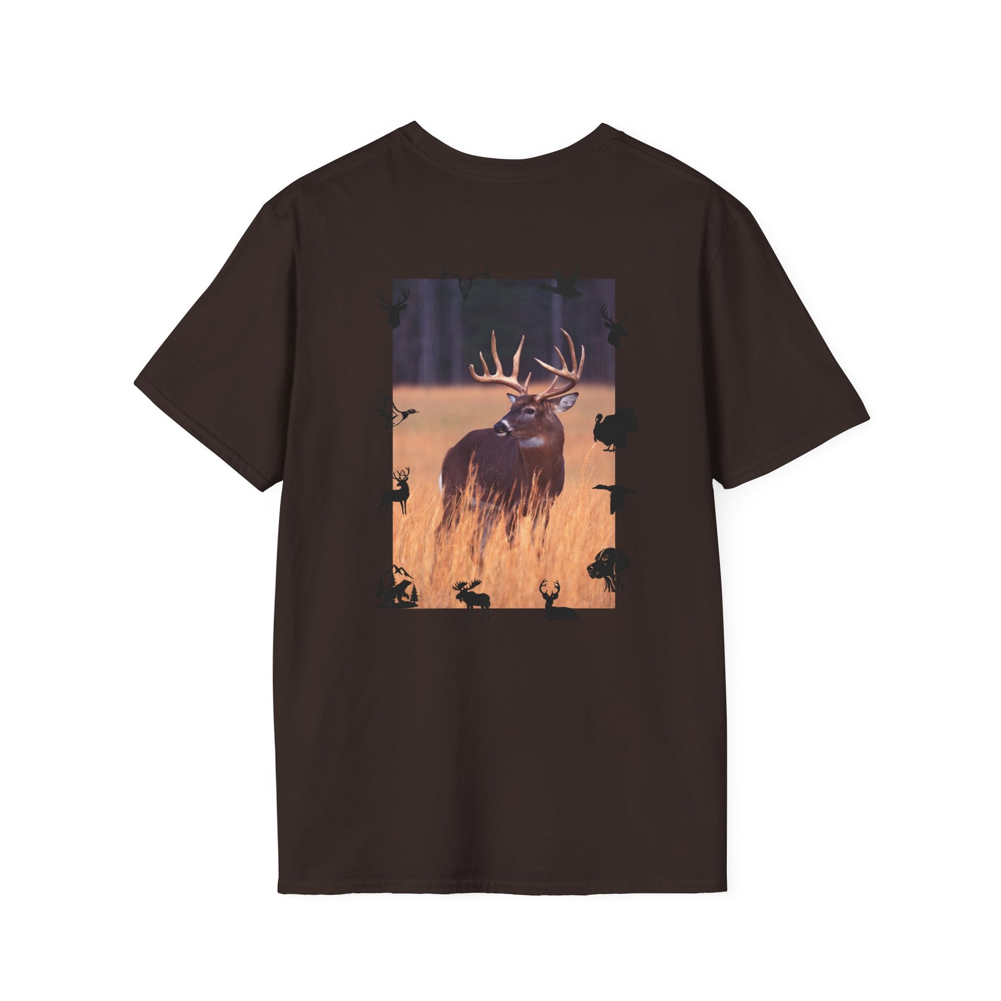 Elk Buck Antlers Graphic T-Shirt — Wildlife Hunting Nature Tee
