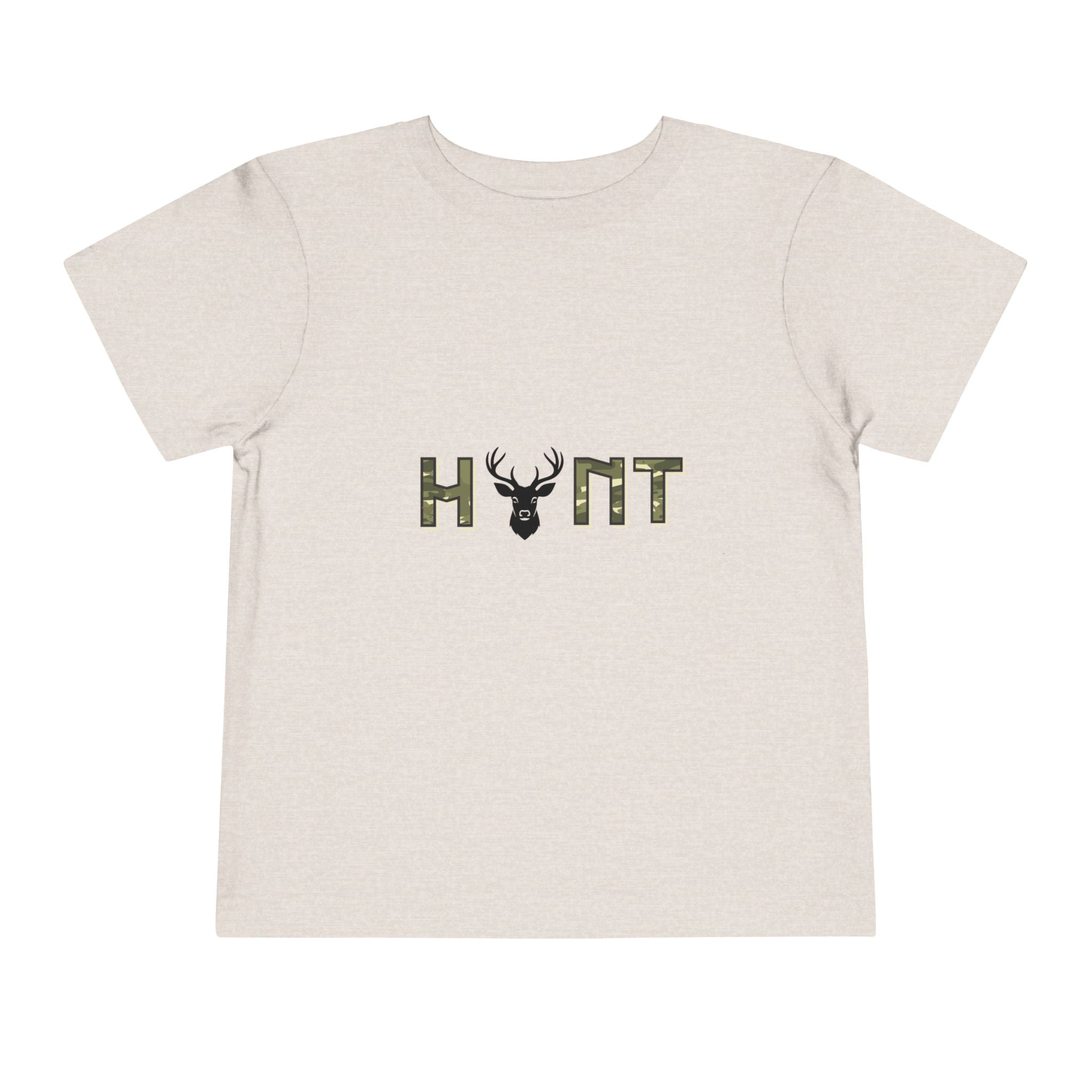 Toddler Tee — 'HUNT' Camo Deer Graphic