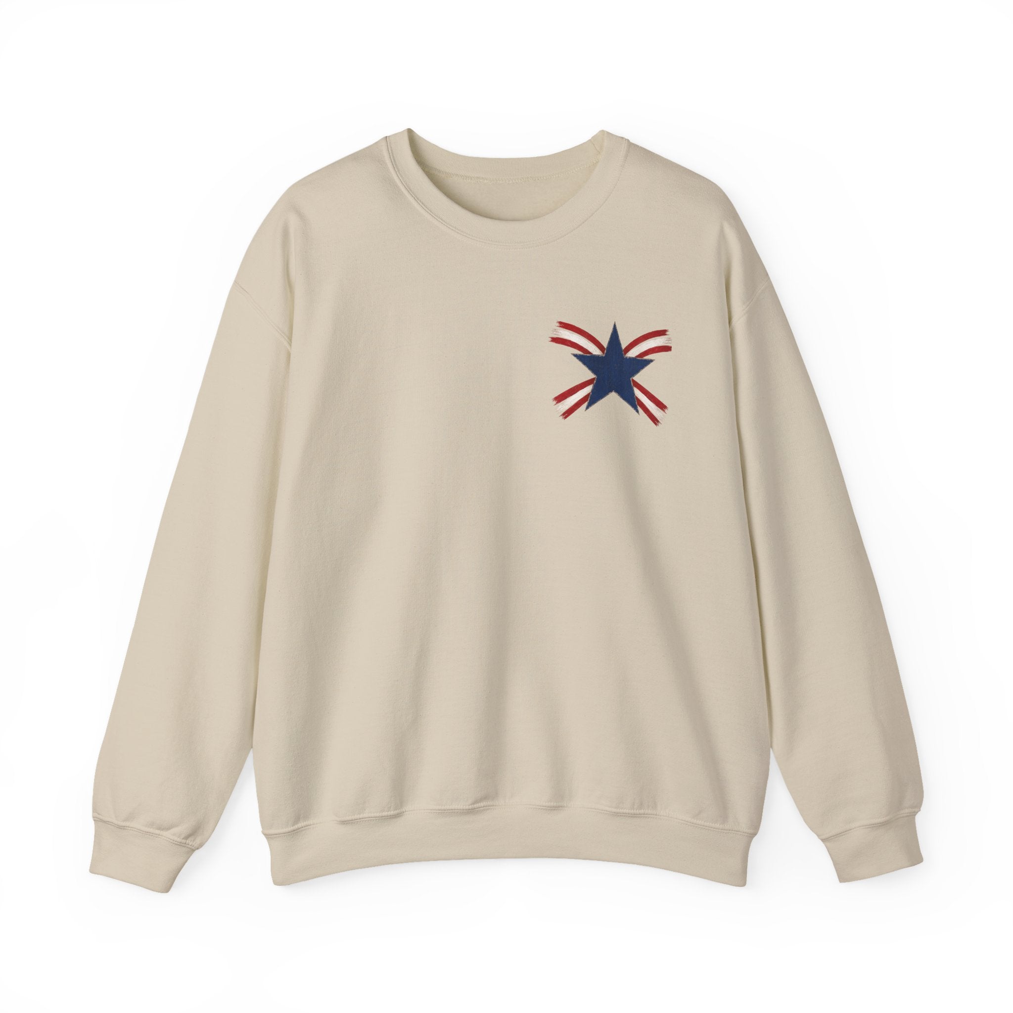 Crewneck Sweatshirt — "Celebrating 250 Years" Patriotic Eagle & Flag Design