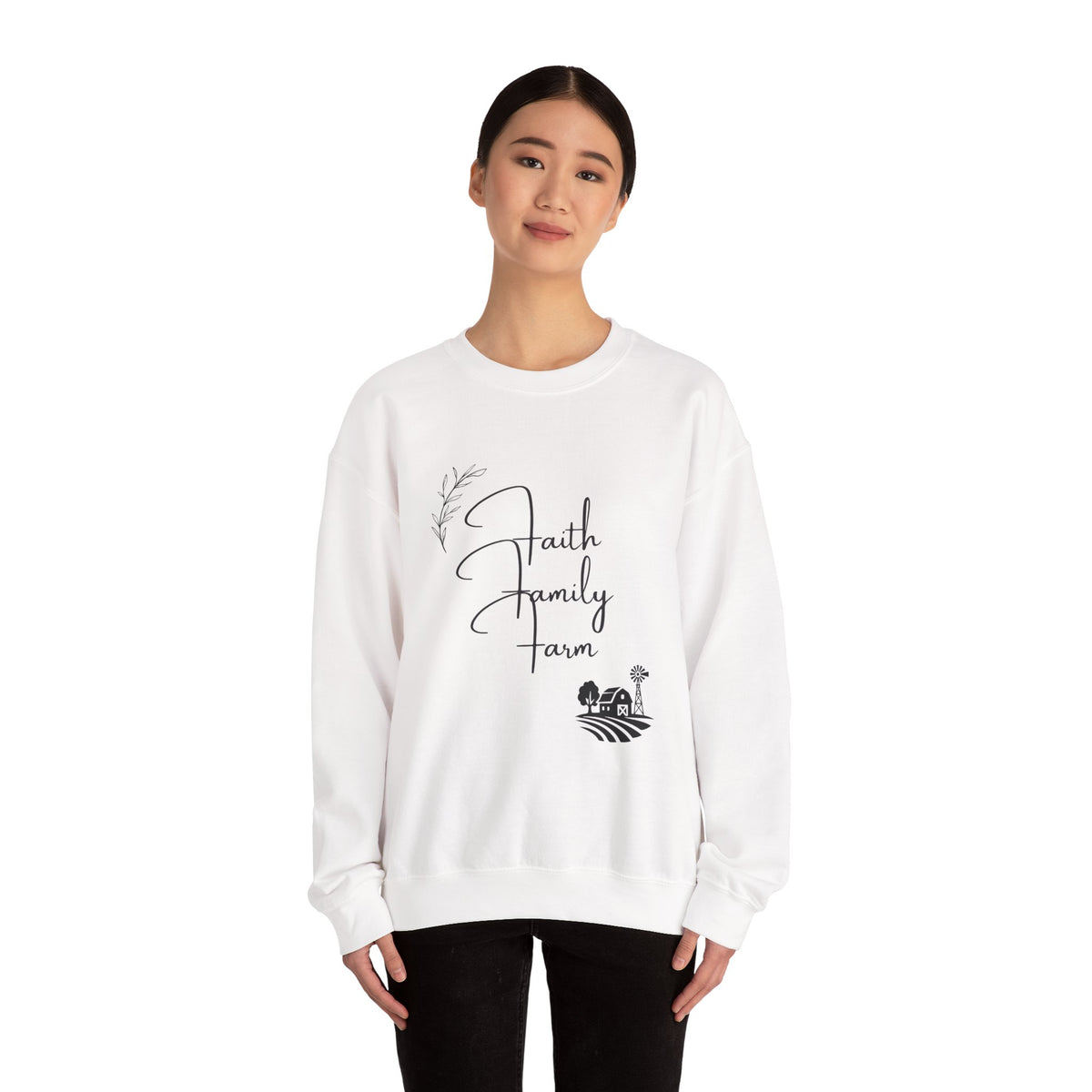Faith Family Farm Crewneck Sweatshirt – Rustic Farm Life Comfort