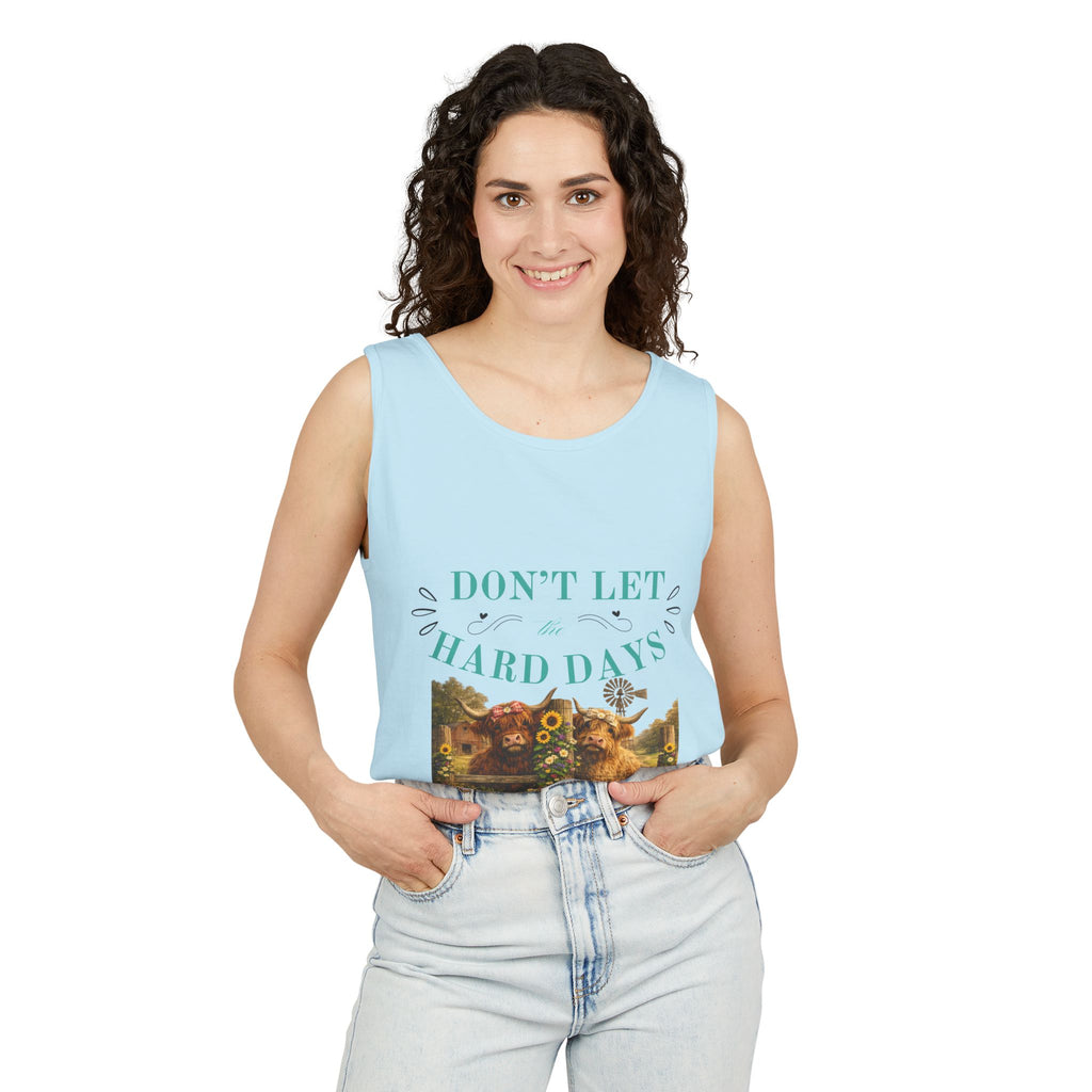 Don’t Let Hard Days Win Tank Top — Motivational Floral Graphic Tank