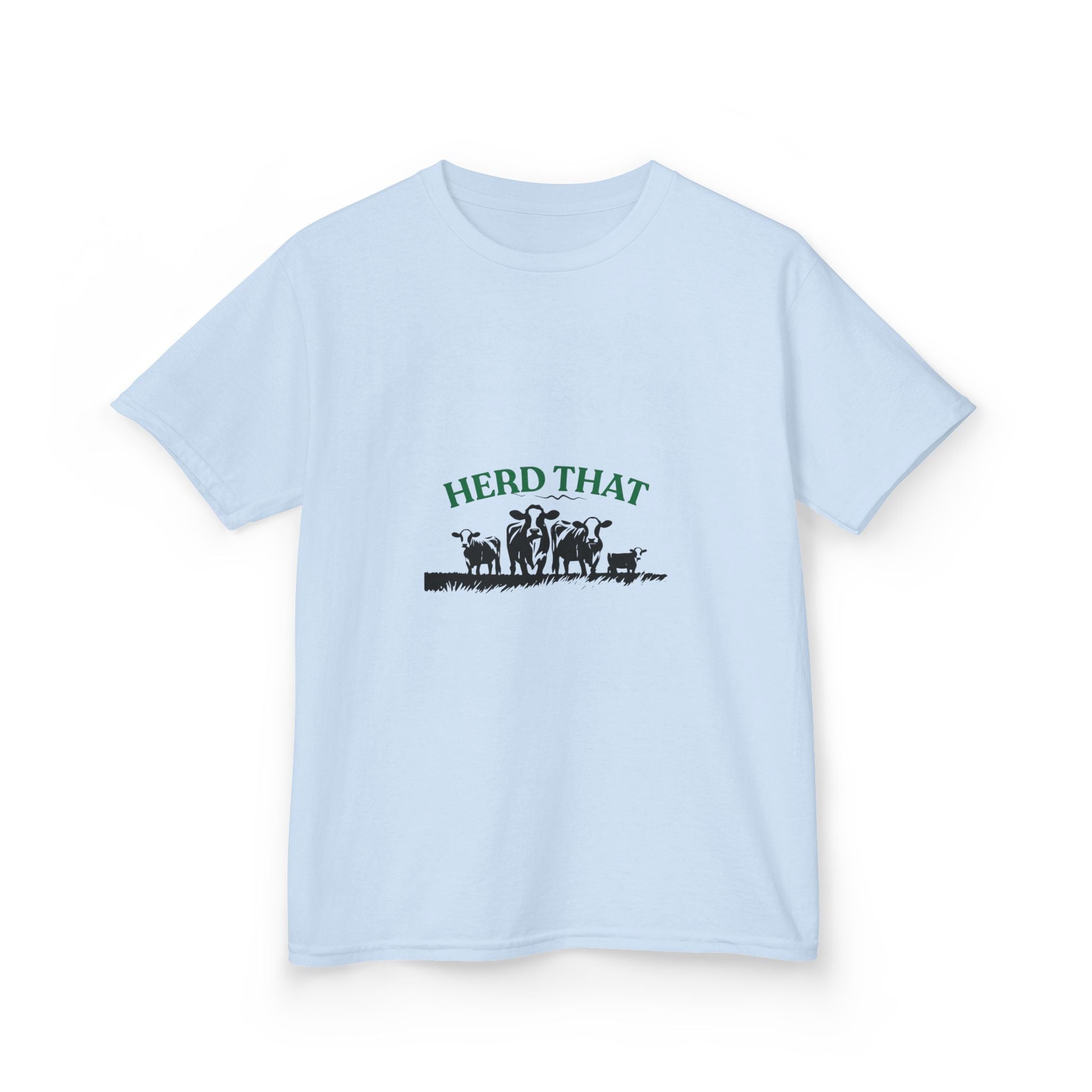 Kids Tee — "Herd That" Farm Animal Graphic