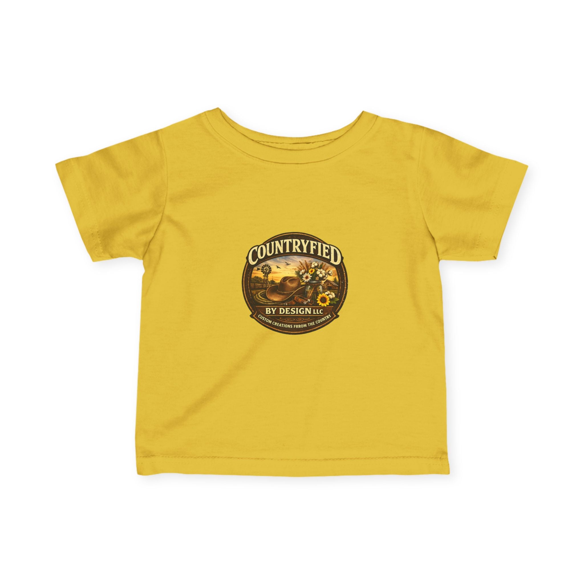 Infant Tee - "Countryfied" Vintage Farm Logo Baby Shirt