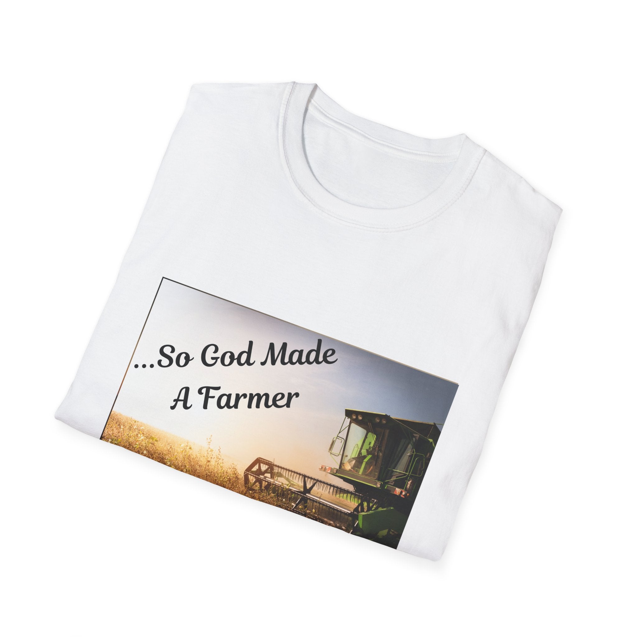 Farmer T-Shirt — "So God Made A Farmer" Vintage Combine Tee