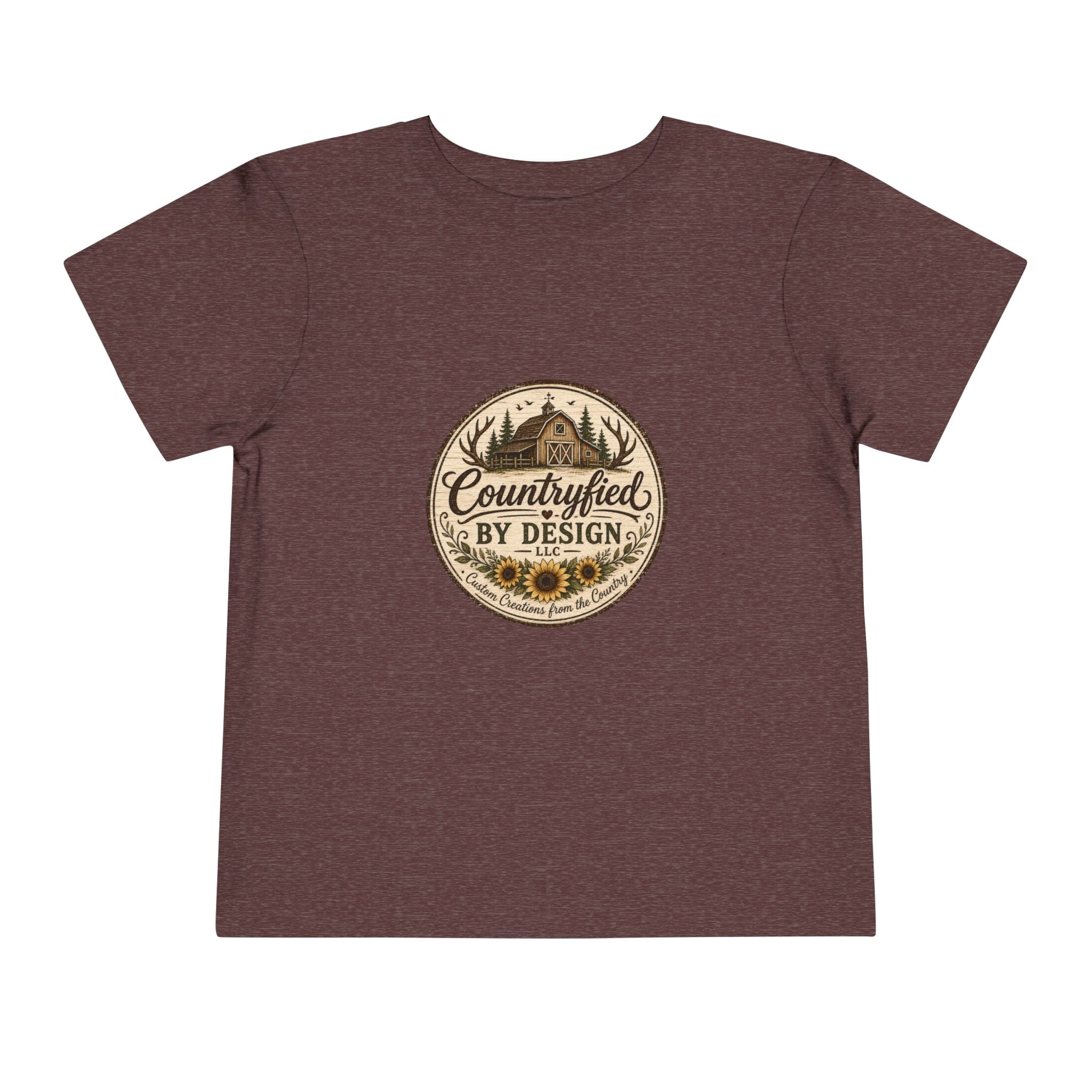 Toddler Tee — “Countryfied by Design” Rustic Farmhouse Graphic