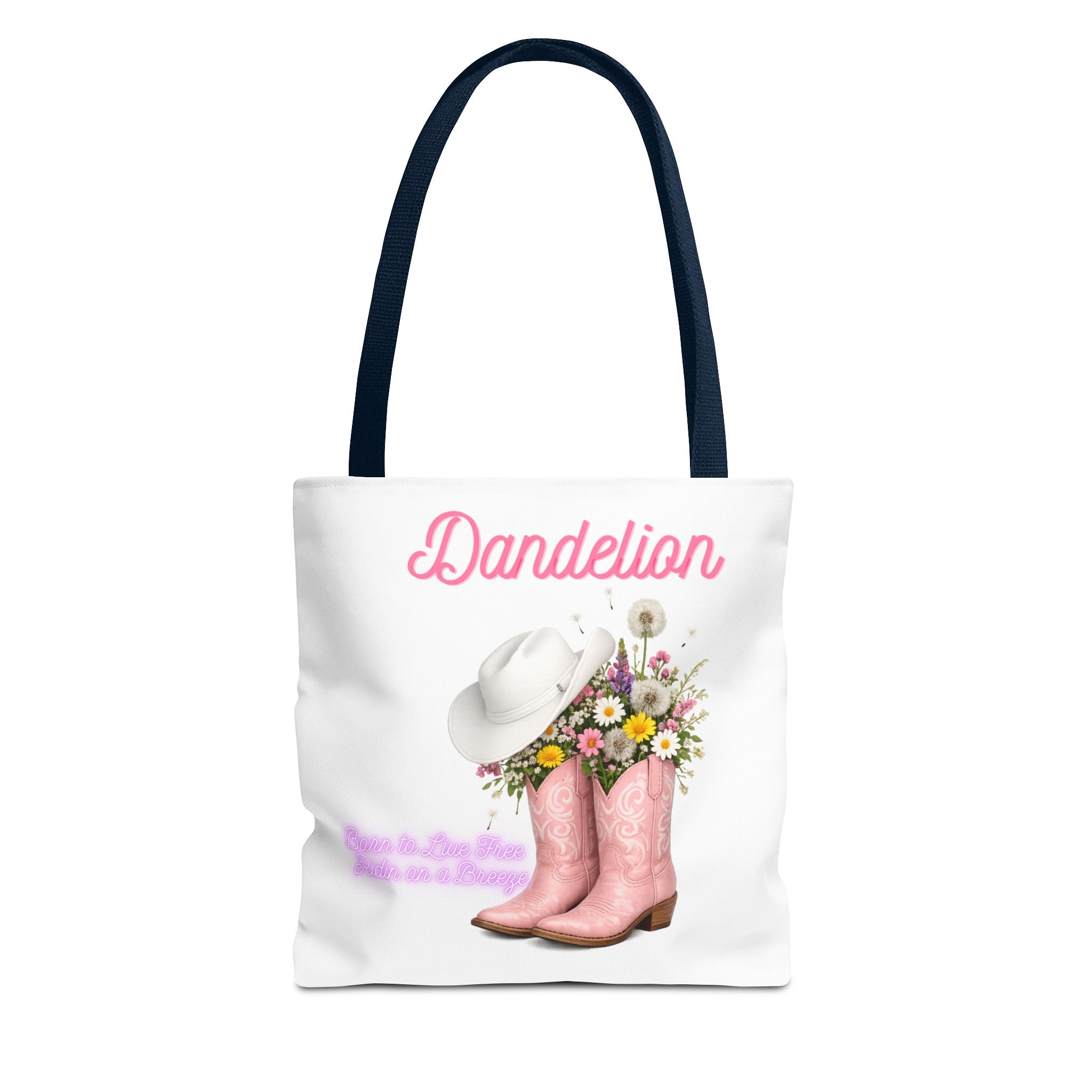 Dandelion Cowboy Boots Tote Bag – Floral Western Canvas Tote
