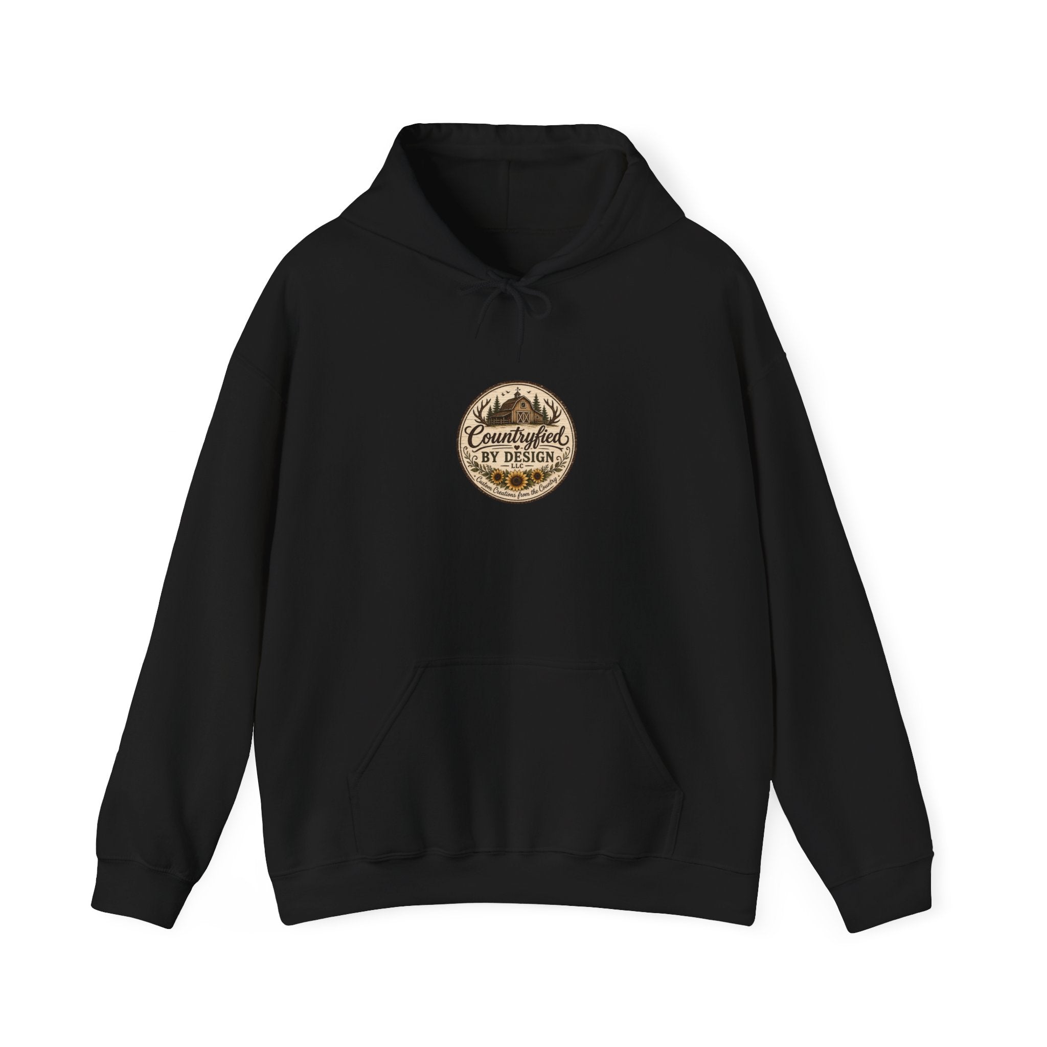 Outdoor Patch Hoodie - 'Campcrafted By Design' Vintage Mountain Emblem