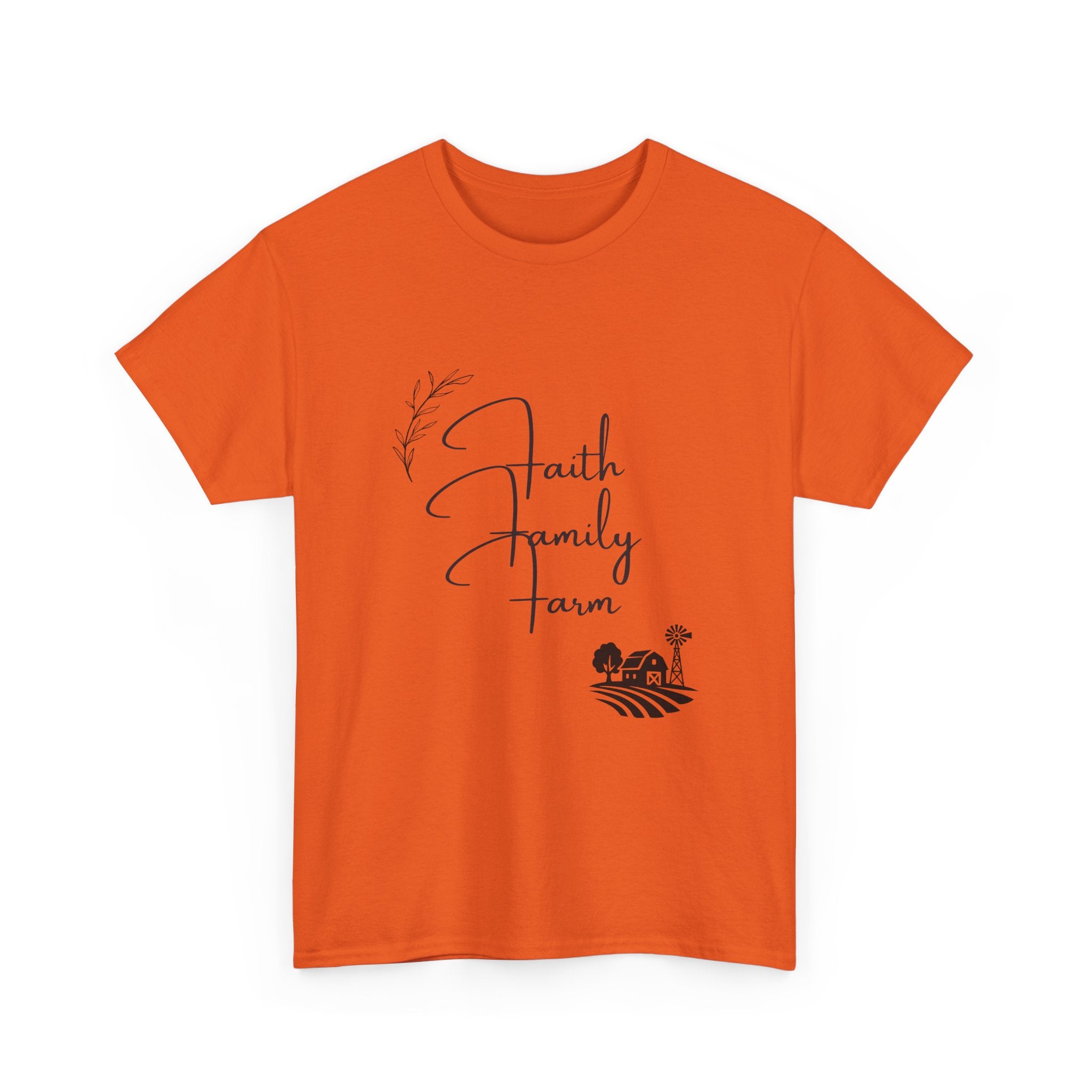 Faith Family Farm T-Shirt — Rustic Farmhouse Scripture Tee