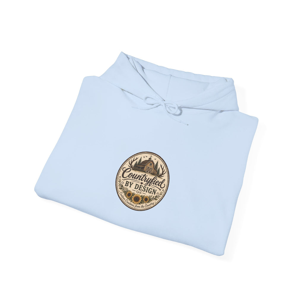 Outdoor Patch Hoodie - 'Campcrafted By Design' Vintage Mountain Emblem