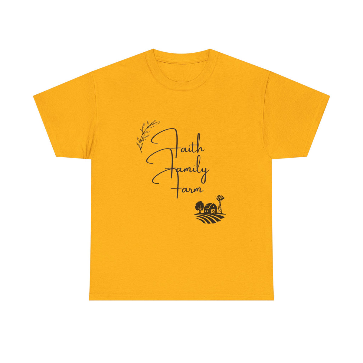 Faith Family Farm T-Shirt — Rustic Farmhouse Scripture Tee