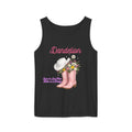 Dandelion Pink Cowboy Boots Tank Top — Floral Western Summer Tee