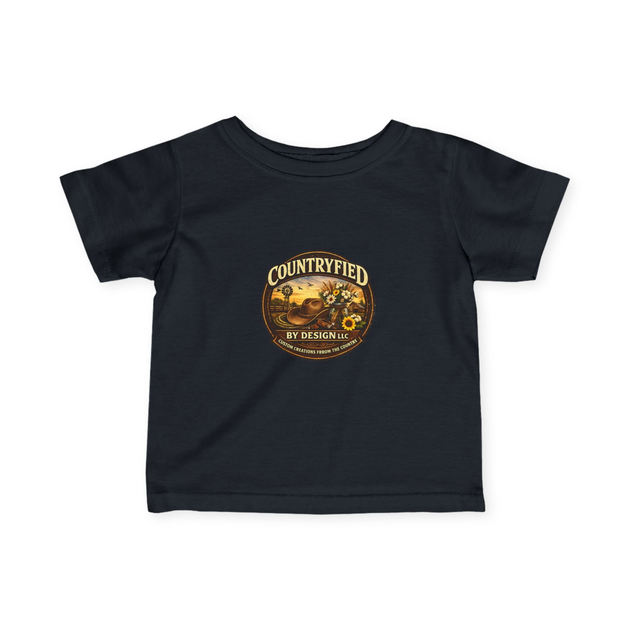 Infant Tee - "Countryfied" Vintage Farm Logo Baby Shirt