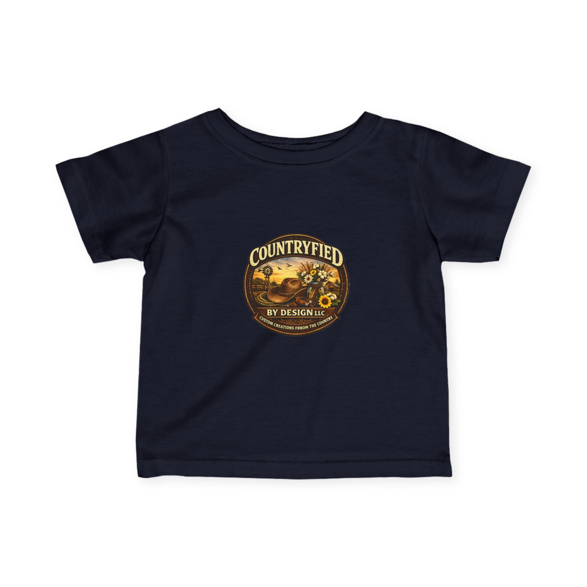 Infant Tee - "Countryfied" Vintage Farm Logo Baby Shirt