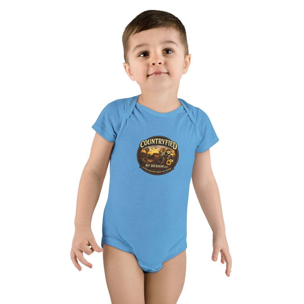 Countryfied Baby Onesie – Vintage  Farm Infant Bodysuit
