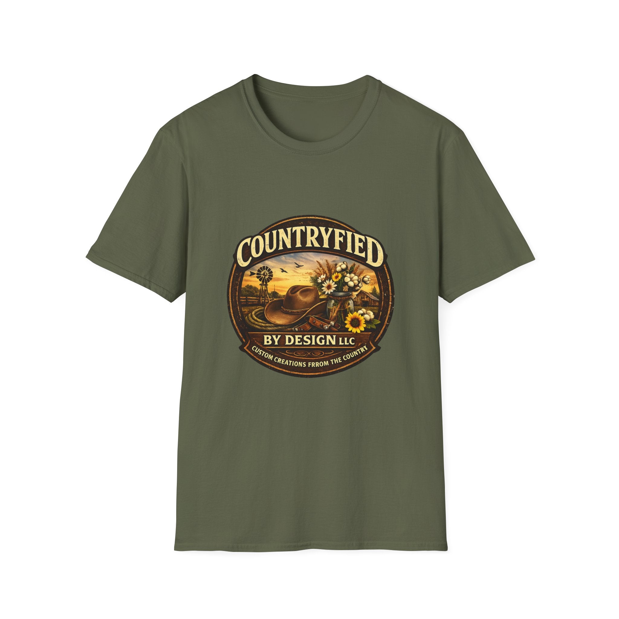 Countryfied T-Shirt — Vintage Sunflower Farm Design