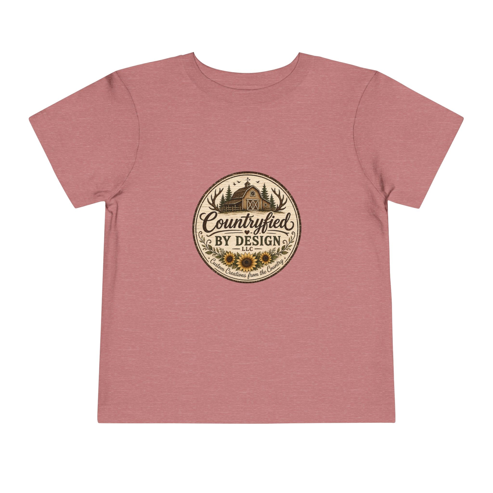 Toddler Tee — “Countryfied by Design” Rustic Farmhouse Graphic
