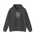 Buck Deer Hoodie with Distressed American Flag, Black Pullover Sweatshirt