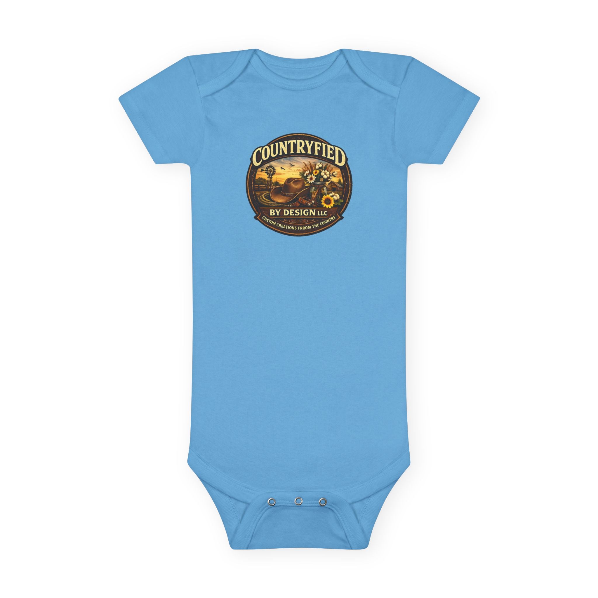 Countryfied Baby Onesie – Vintage  Farm Infant Bodysuit