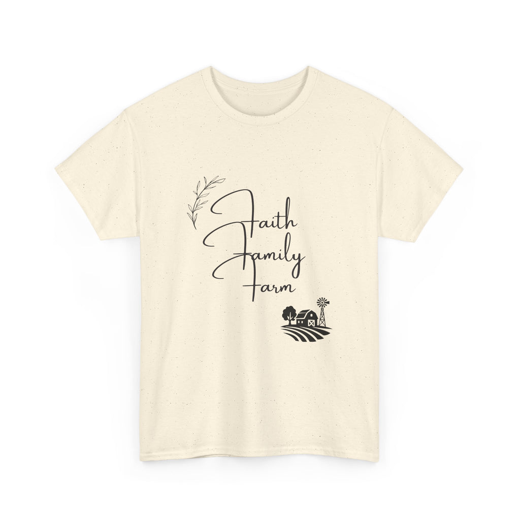 Faith Family Farm T-Shirt — Rustic Farmhouse Scripture Tee