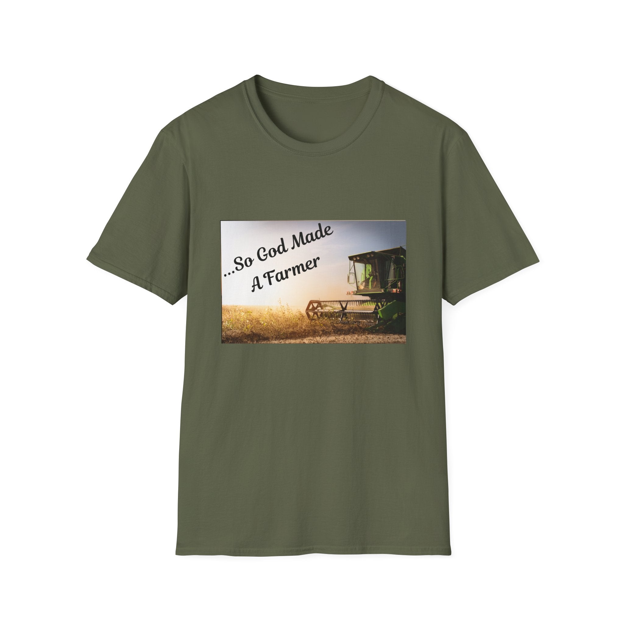 Farmer T-Shirt — "So God Made A Farmer" Vintage Combine Tee