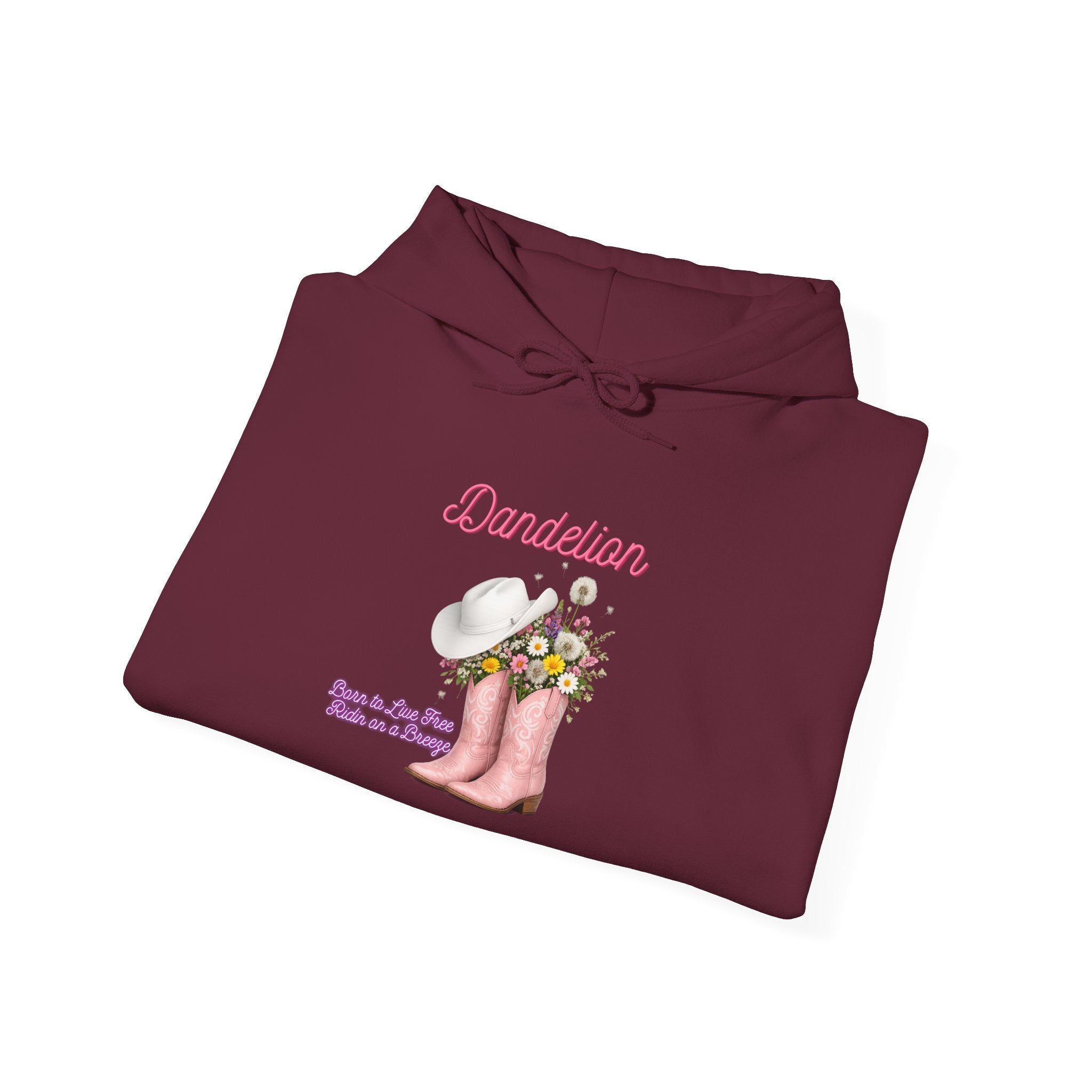 Dancer Cowboy Boots Hoodie — Pink Boots with Flowers 'Dancer' Sweatshirt