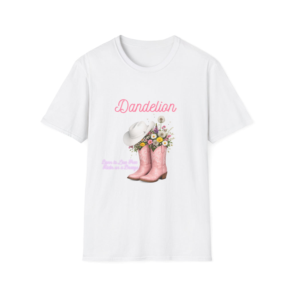 Dandelion Graphic T-Shirt — Floral Cowboy Boots & Hat Tee