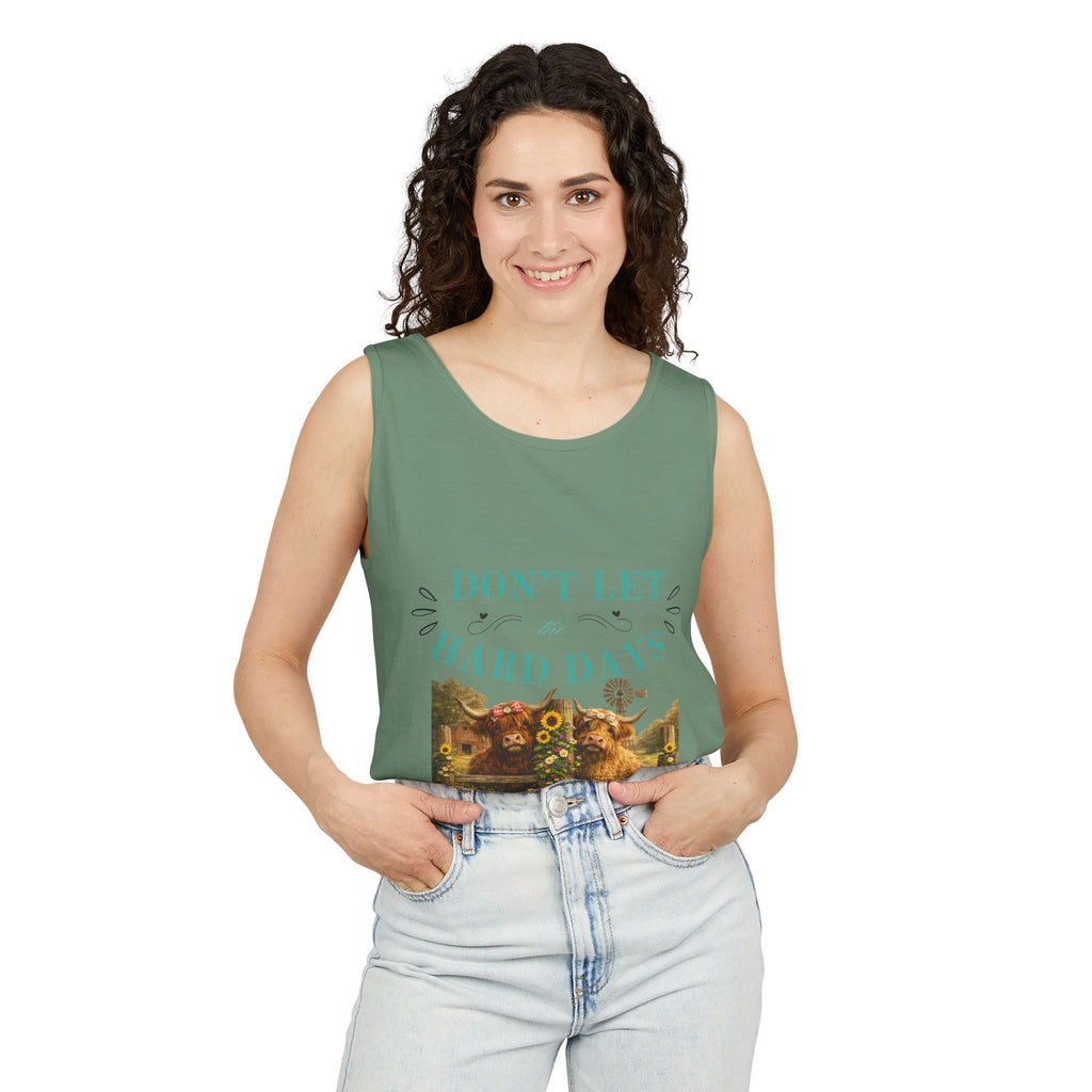Don’t Let Hard Days Win Tank Top — Motivational Floral Graphic Tank