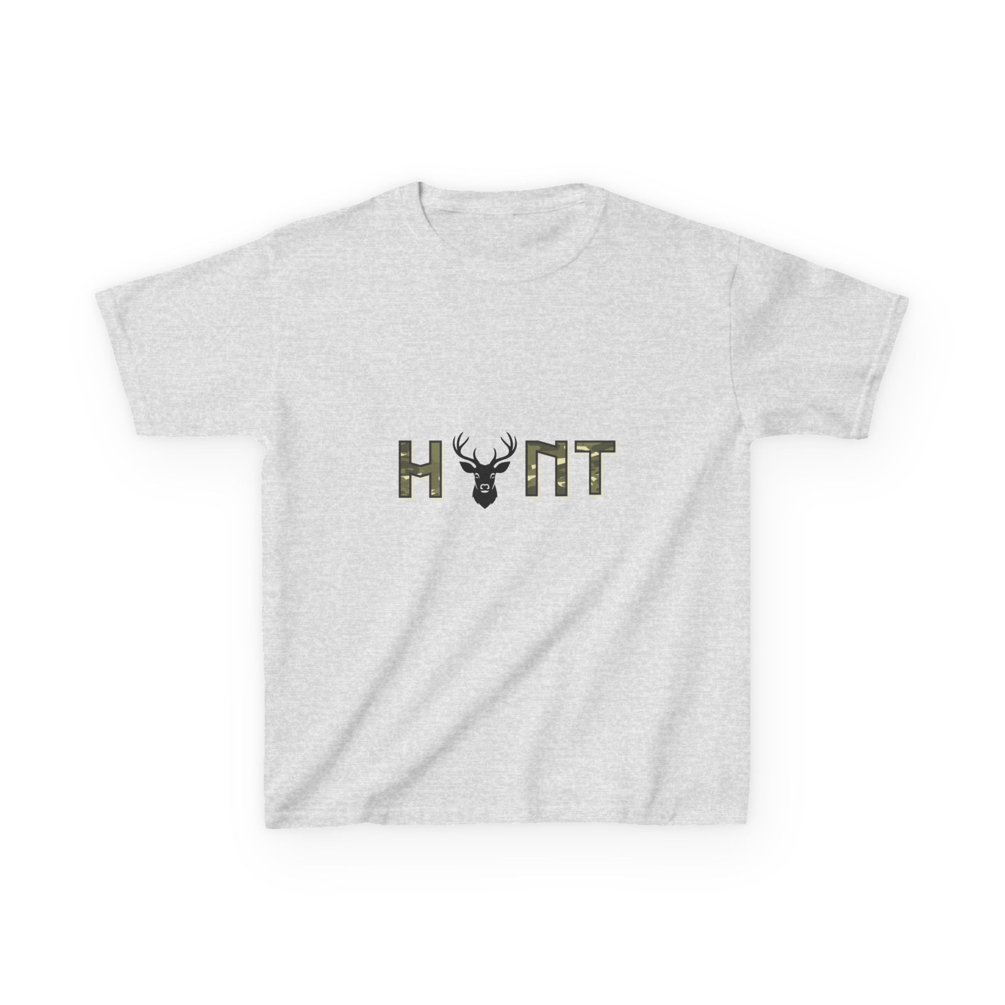 Kids 'Hunt' Deer Camo T‑Shirt — Youth Hunting Tee