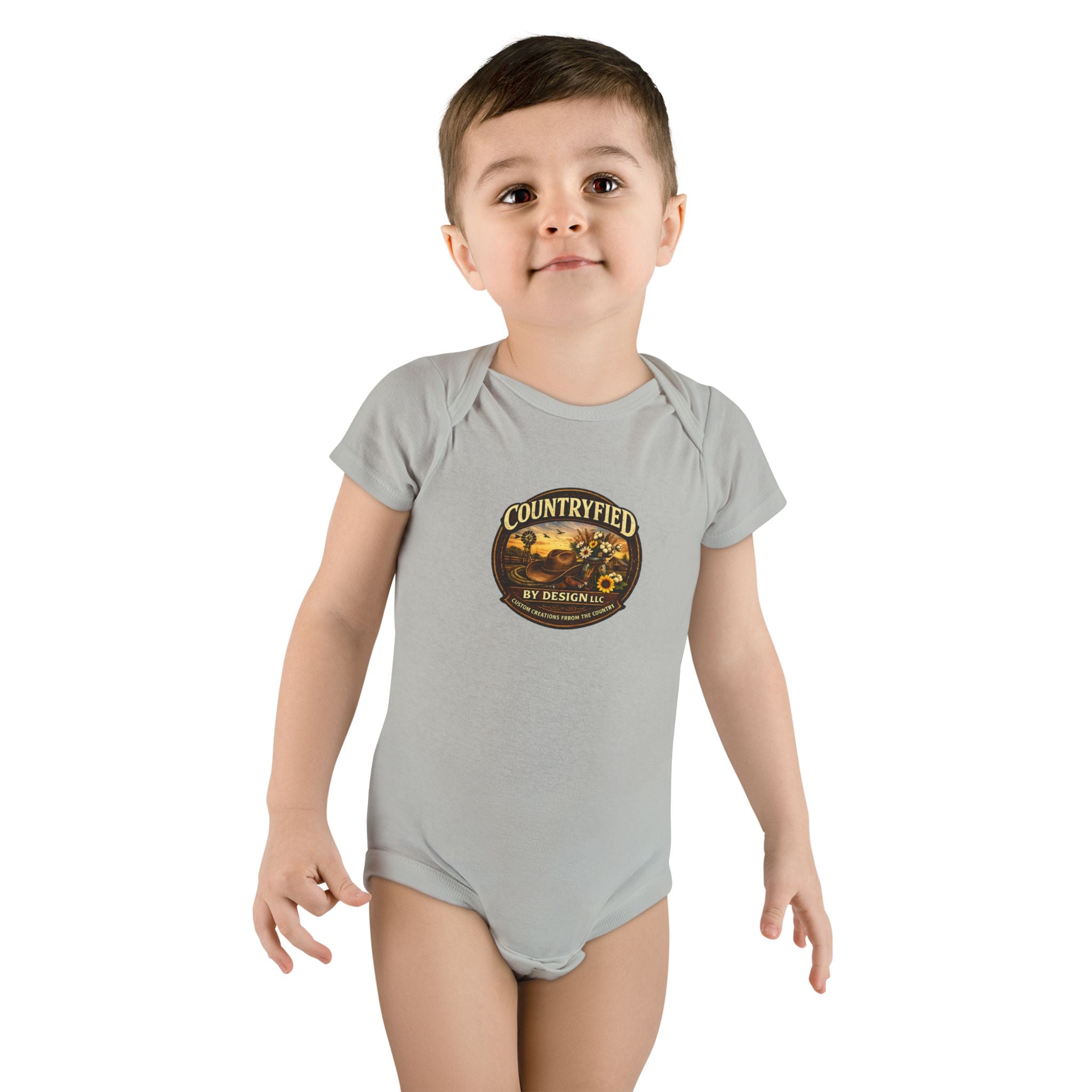 Countryfied Baby Onesie – Vintage  Farm Infant Bodysuit
