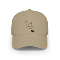 Low Profile Baseball Cap - 'Family Time' Script Hat with Coffee Icon