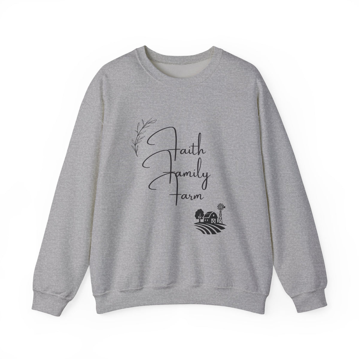Faith Family Farm Crewneck Sweatshirt – Rustic Farm Life Comfort