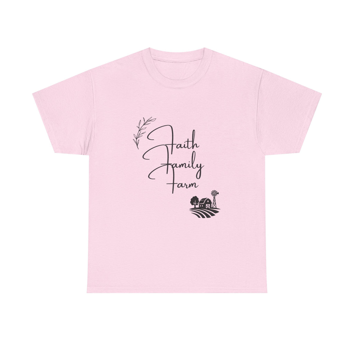 Faith Family Farm T-Shirt — Rustic Farmhouse Scripture Tee