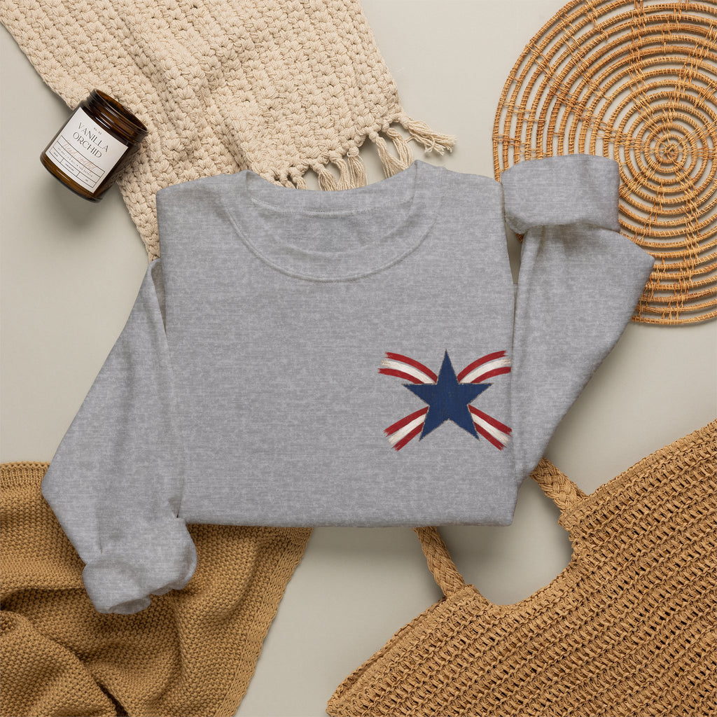 Crewneck Sweatshirt — "Celebrating 250 Years" Patriotic Eagle & Flag Design