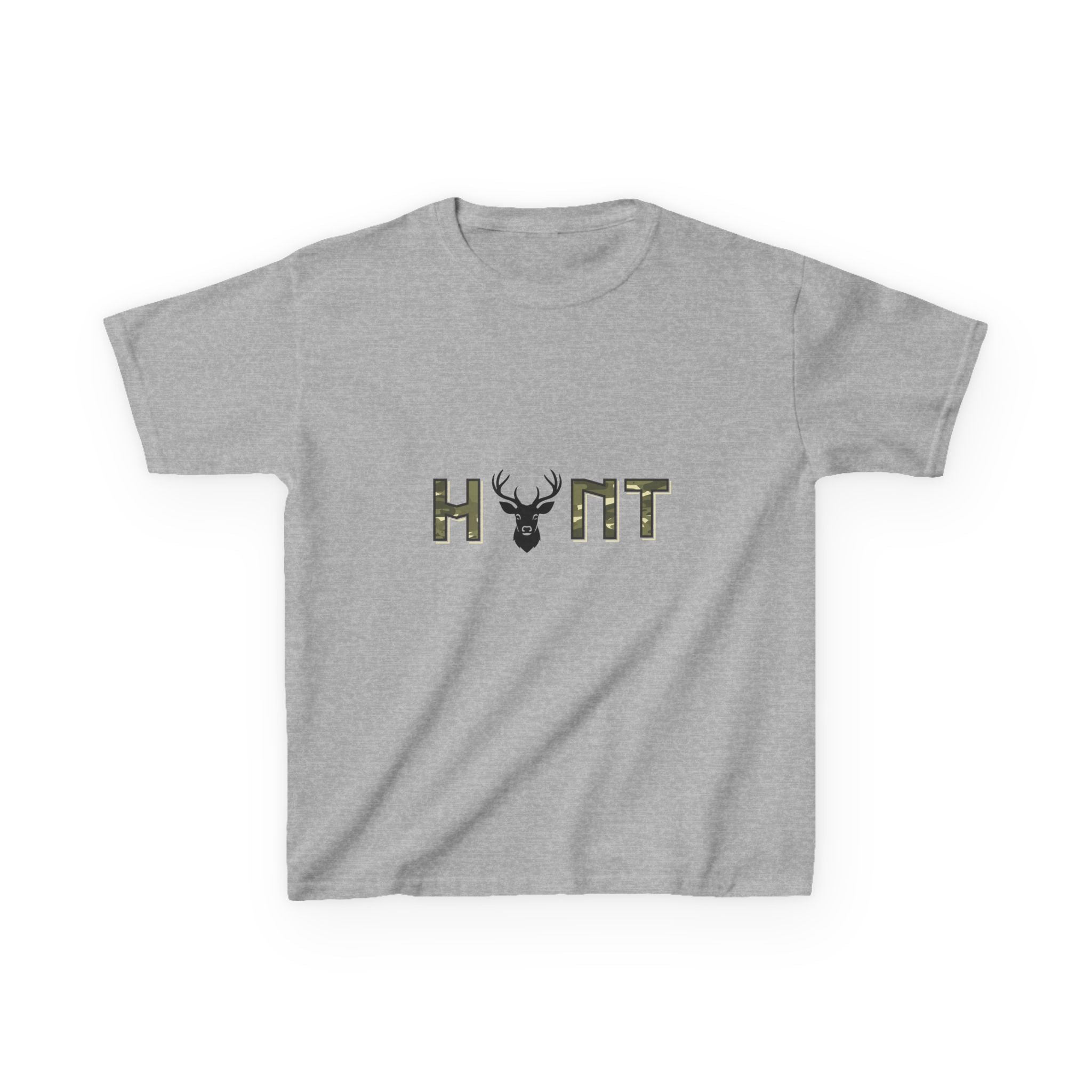 Kids 'Hunt' Deer Camo T‑Shirt — Youth Hunting Tee